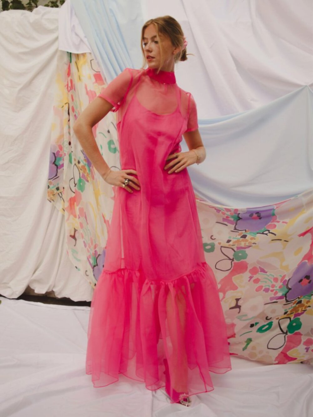 STAUD Pink Calluna Dress - Picture 4 of 5